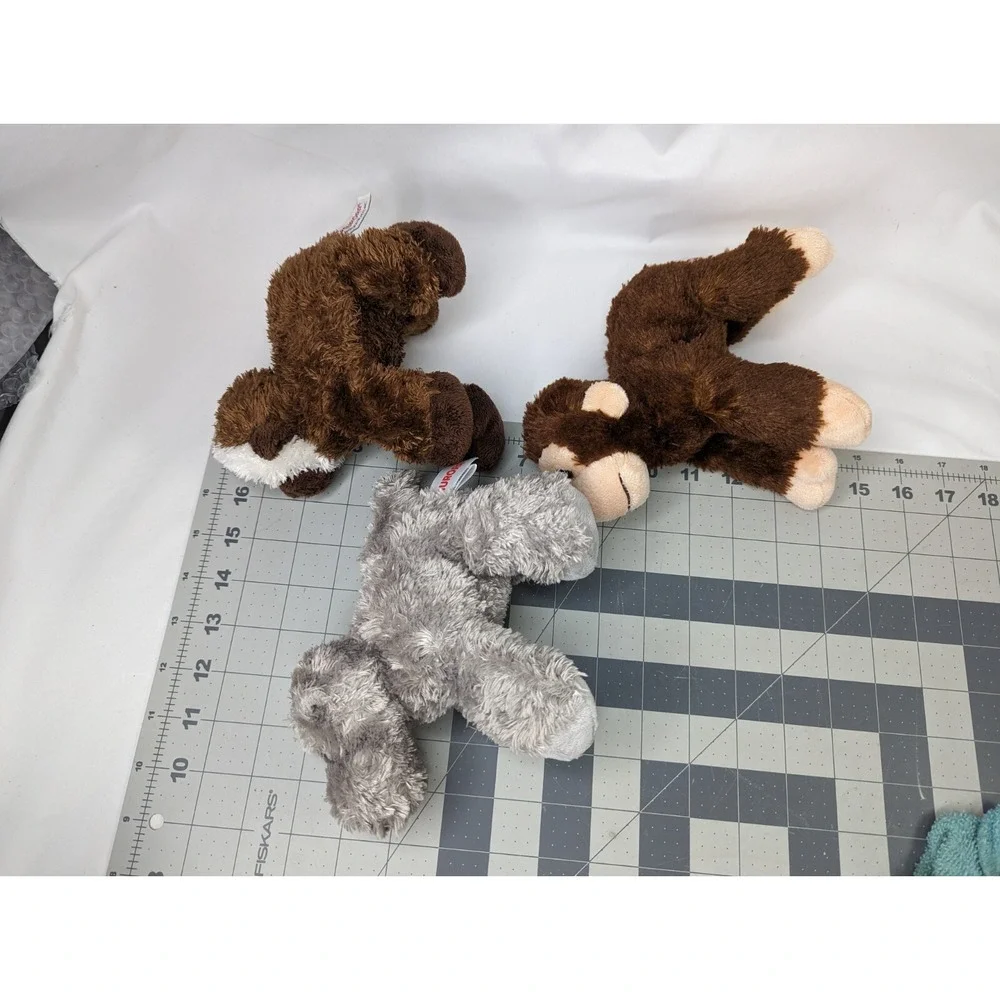 Aurora Monkey Chimp Hippo Plush‎ Lot 6 7 Inch Brown Gray Stuffed Animal Toy